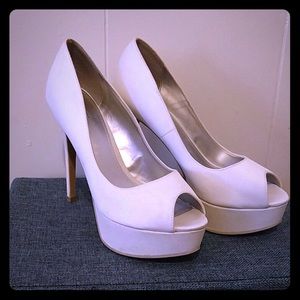White wedding shoes